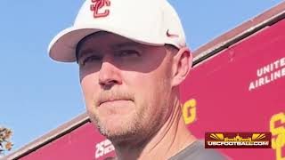 USC head coach Lincoln Riley discusses Raesjon Davis redshirt previews Minnesota [upl. by Aneala]