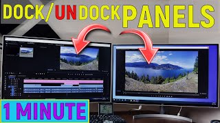 HOW TO DOCK  UNDOCK PANELS IN ADOBE PREMIERE PRO [upl. by Chicoine]