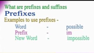 difference between prefixes and suffixes prefixes suffixes suffix prefix [upl. by Tyler]