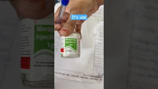 Meropenem Injection Uses in Comment nursingexam youtubeshorts [upl. by Dunc]