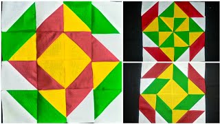 Windblown square blockquilt block tutorialsflying geese quilt block [upl. by Yoccm]