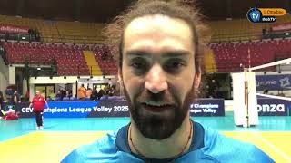 Pallavolo Mint Monza vincente all’esordio in Champions League la soddisfazione di capitan Beretta [upl. by Merfe]