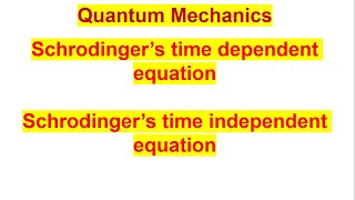 Schrodinger s equation [upl. by Jakoba369]