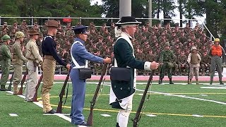 Historical Military Uniforms  Marines Celebrate 238 Years with Joint Daytime Ceremony [upl. by Eenerb]