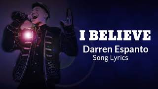 I Believe  Darren Espanto  Song Lyrics [upl. by Ayat]