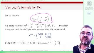 Matrix exponential for variance discretization linear stochastic ODEs Van Loan formula [upl. by Amice]