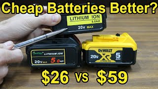 Are Cheap Power Tool Batteries better than DeWalt 20V OEM Lithiums Lets find out [upl. by Ashil]