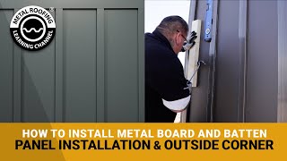 How To Install Board amp Batten Metal Siding Layout 1st amp Last Panel Z Bar Fastening Lap Corner [upl. by Ttelrahc]