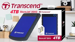 Unboxing TRANSCEND 4TB StoreJet 25H3 Rugged Hard Drive  Portable External Hard Drive for LAPTOPPC [upl. by Ark]