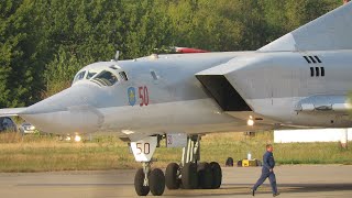 Tupolev Tu22M3 quotBackfirequot frontline bomber startup afterburner and thunderous takeoff [upl. by Gunn6]