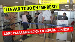 Consejos de viajeros para pasar migración en España con éxito 2024 [upl. by Jeffcott]