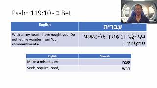 Hebrew  Reading Psalm 11910  ב [upl. by Synn420]