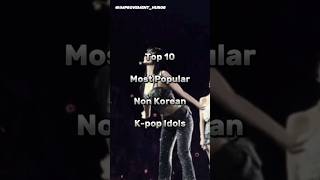 TOP 10 MOST POPULAR NON KOREAN KPOP IDOLS  shorts [upl. by Esekram]