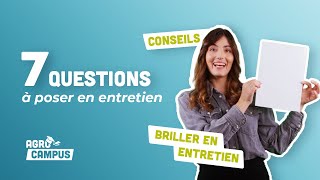 Entretien dembauche  les QUESTIONS à poser absolument  Agrocampus  Agromousquetaires [upl. by Ricarda]