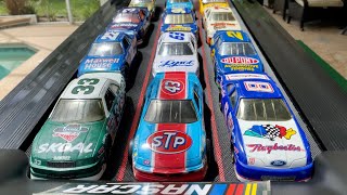 124 NASCAR DIECAST TREADMILL RACE  QUALIFYING [upl. by Neerol618]