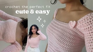 how to ACTUALLY crochet your own top  indepth tutorial for a flattering amp comfortable fit [upl. by Nanda]