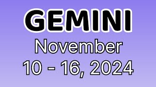 Gemini PINAGTAGPO NG TADHANA DAHIL…  Novemeber 10  16 2024 Tagalog Tarot Horoscope Kapalaran [upl. by Cece629]