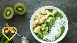 Smoothie Bowl Rezept zum Abnehmen  Spinat amp Kiwi  Mein gesunder Ernährungsplan [upl. by Spatola504]