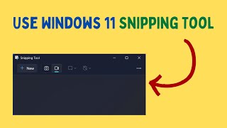 How to Use Snipping Tool in Windows 11 [upl. by Anrym28]