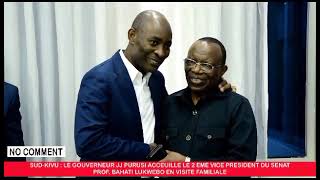 le 2e VicePrésident du Sénat Modeste Bahati Lukwebo a été accueilli par le Gouverneur purusi [upl. by Aihseym]