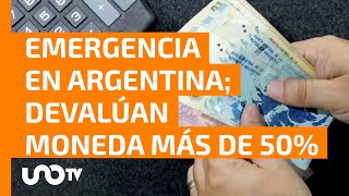 Milei saca la quotmotosierraquot Argentina devalúa peso 54  y anuncia medidas económicas [upl. by Sima]