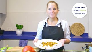 Kürbissuppe mit KichererbsenCroutons  vegan Kochen mit Metabolic Balance [upl. by Eirrak249]