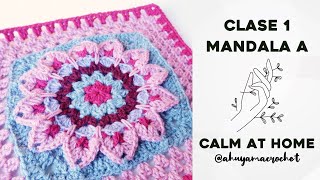 RETO MANDALAS A CROCHET  CLASE 1 cómo tejer el MANDALA A  JARDÍN DE MANDALAS katiacalmathome [upl. by Olegnaleahcim]