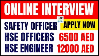 HSE OFFICER JOBS  SAFETY OFFICER JOBS  HSE ENGINEER JOBS hsestudyguide [upl. by Senhauser]