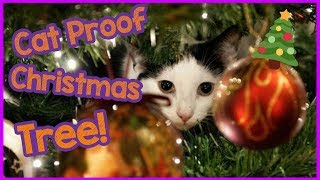 Catproofing your Christmas tree  Cat safe Christmas [upl. by Llenoj]