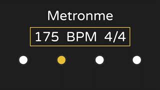 Metronome  175 BPM  44 Time with Accent [upl. by Ativel]