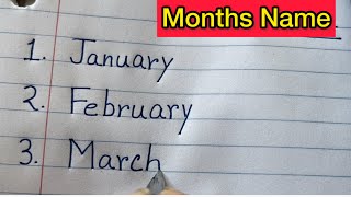 January February months name Months name in English12 months name  Months of the year spelling [upl. by Strohbehn]