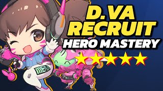 「Hero Mastery」 DVA RECRUIT HIGH SCORE 5 STARS Overwatch 2 Guide [upl. by Rem]