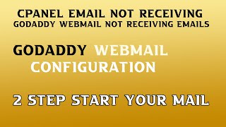 cpanel mail mx record Cpanel Email not Receiving  Godaddy Webmail not Receiving Emails in Hindi [upl. by Rilda]