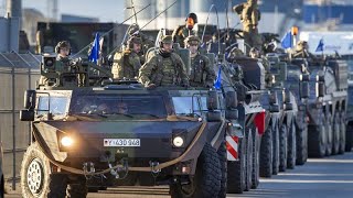 German soldiers arrive in Lithuania to boost NATOs eastern flank [upl. by Dredi378]