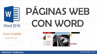 23 PÁGINAS WEB CON WORD [upl. by Sikras435]