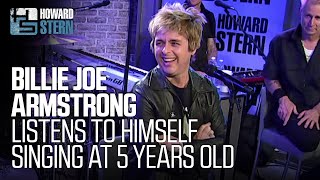 Billie Joe Armstrong Listens to Tape of Him Singing at 5 Years Old [upl. by Aim]