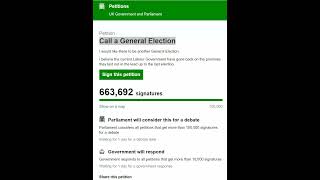 Call a General Election UK Lets get a million signatures by the end of today [upl. by Etienne]