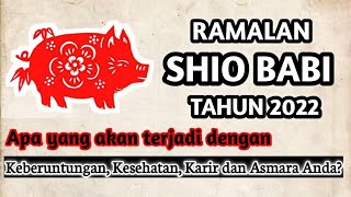 SHIO 2022  RAMALAN SHIO BABI TAHUN 2022 LENGKAP [upl. by Watkins]