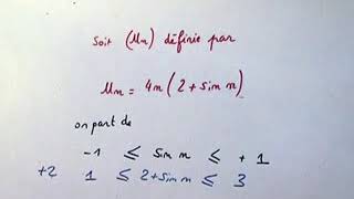 Encadrement dune suite et calcul de la limiteMATHS TS [upl. by Voss836]