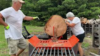 Big Red Oaks on the Wolfe Ridge firewood splitting WolfeRidgeSplitters [upl. by Peednas]