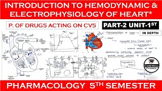 Introduction to Hemodynamic and Electrophysiology of Heart  P2 U1  pharmacology 5th sem [upl. by Towrey]