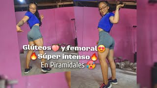 DÍA 59 GLÚTEOS Y FEMORAL 🔥SÚPER INTENSO🔥EN PIRAMIDALES 🥵  RETO VACACIONAL [upl. by Enohsal]