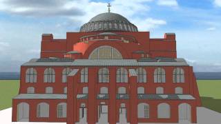 External view of Hagia Sophia church in the byzantine times [upl. by Jovi]