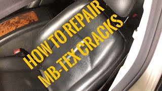 How to Repair MBTex Cracks Using a Leather Repair Kit  Mercedes Upholstery Repair DIY [upl. by Carr]