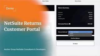 NetSuite Customer Returns Portal  Demo  Requesting Returns [upl. by Malonis737]