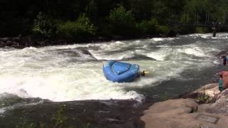 Ocoee Whitewater Carnage Raft Flip at Godzilla [upl. by Maffa]