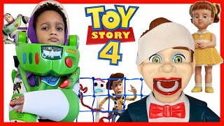 Toy Story 4 Benson and Gabby Gabby Took My Toy Story 4 Toys Buzz Lightyear Armor and Jet Pack Part 2 [upl. by Amedeo]