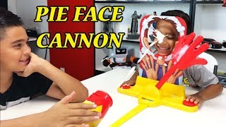 PIE FACE CANNON  BEST PIE FACE GAME  DampD SQUAD [upl. by Finnigan]