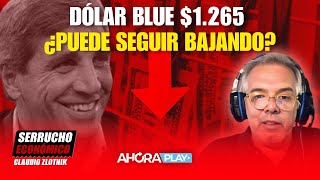 Dólar Blue 1265 ¿PUEDE SEGUIR BAJANDO  Claudio Zlotnik serruchoeconómico [upl. by Akenehs]