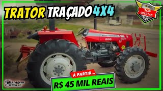 TRATOR TRAÇADO 4X4 BARATO a VENDA MASSEY FERGUSON VALMET À PARTIR DE 45 MIL Rockar tratorbarato [upl. by Raoul374]